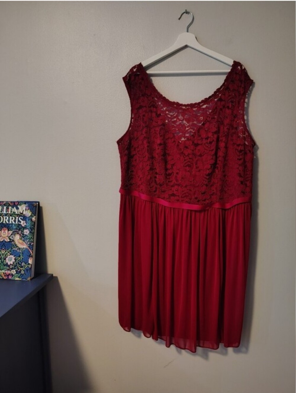 ☀️ SUMMER SALE!! David's Bridal Red Lace Top Dress